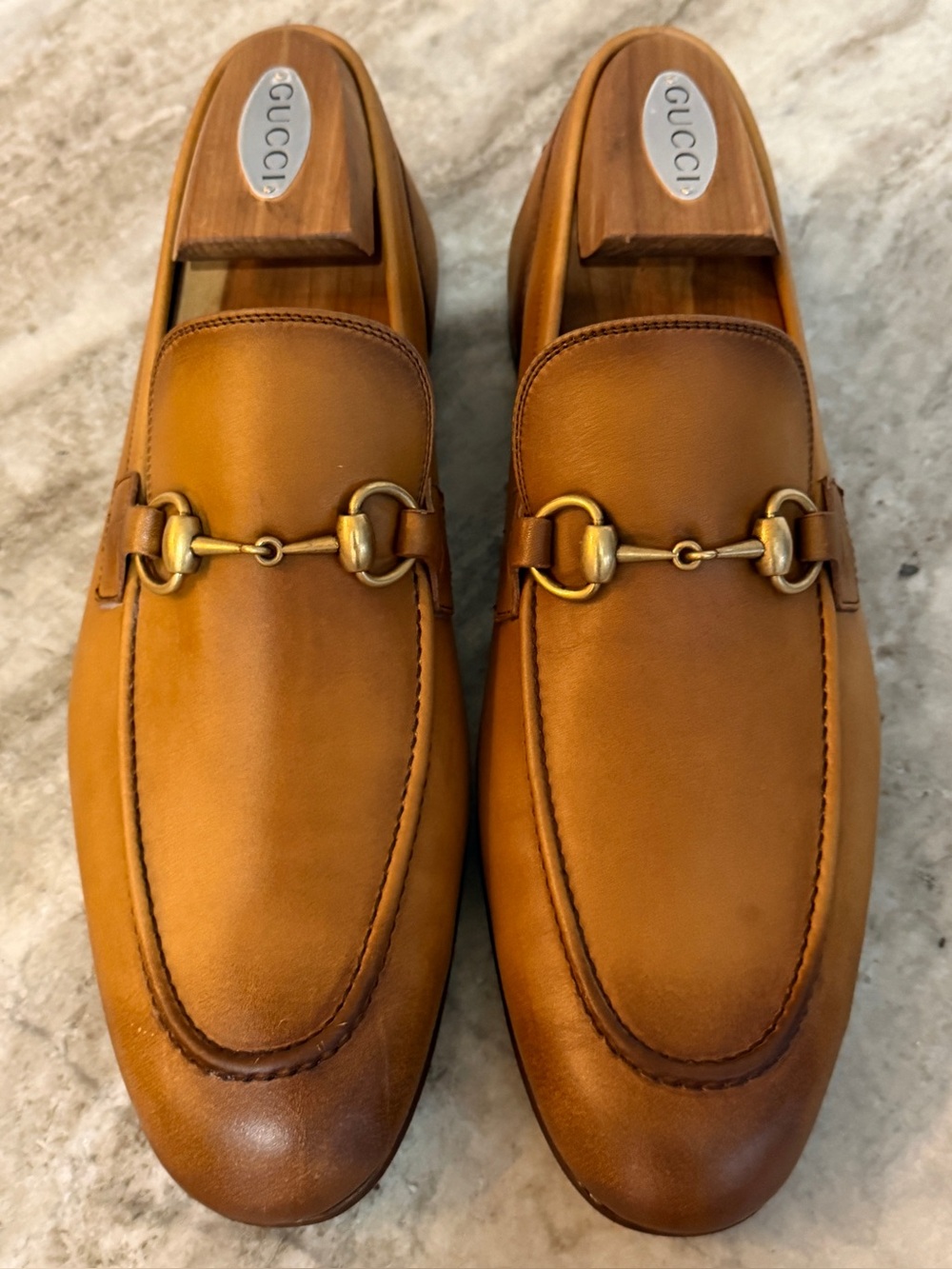GUCCI JORDAAN Horsebit Leather Loafer Tan Brown Ombre 8.5 / 9 US $1050 1953